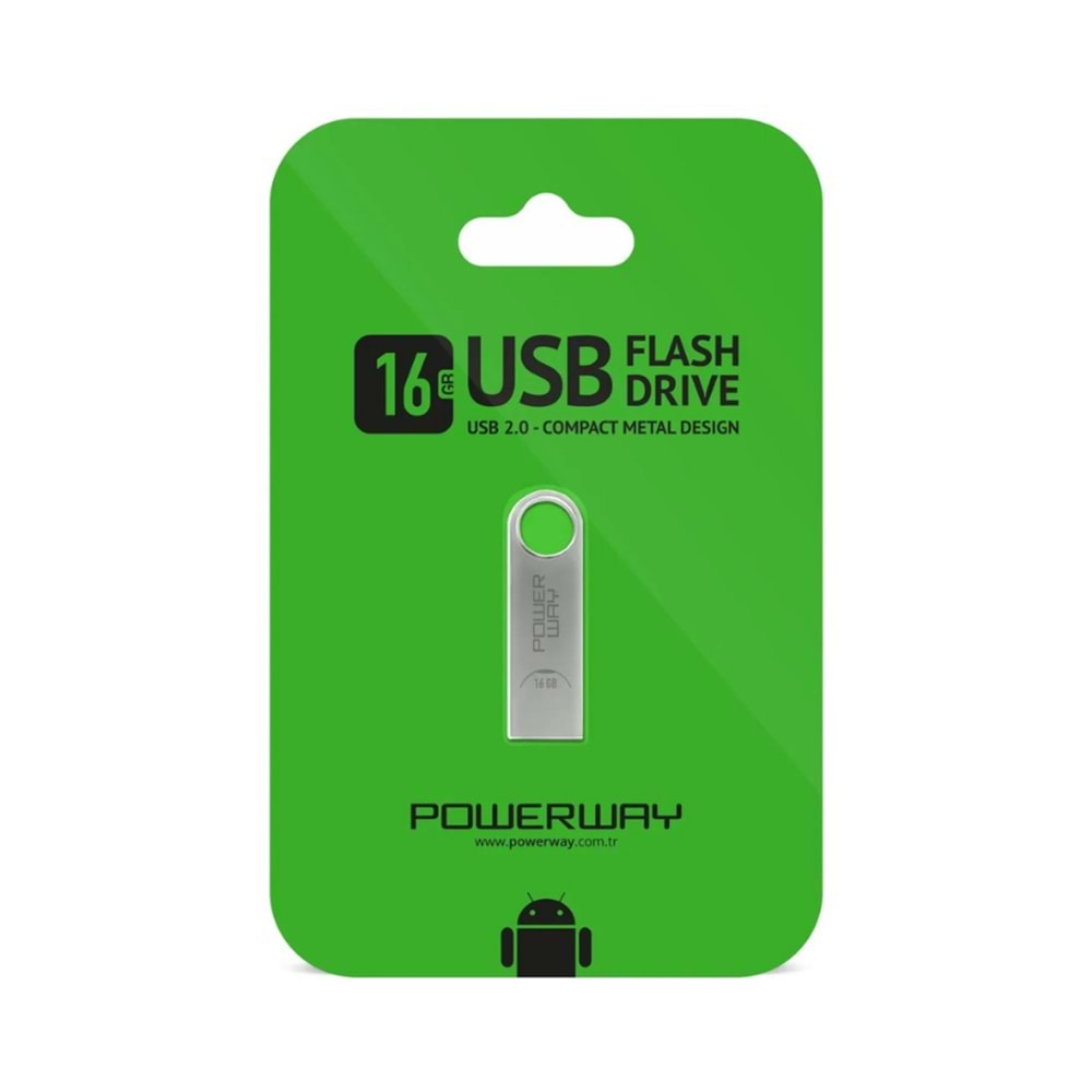 POWERWAY 16 GB USB FLASH BELLEK METAL