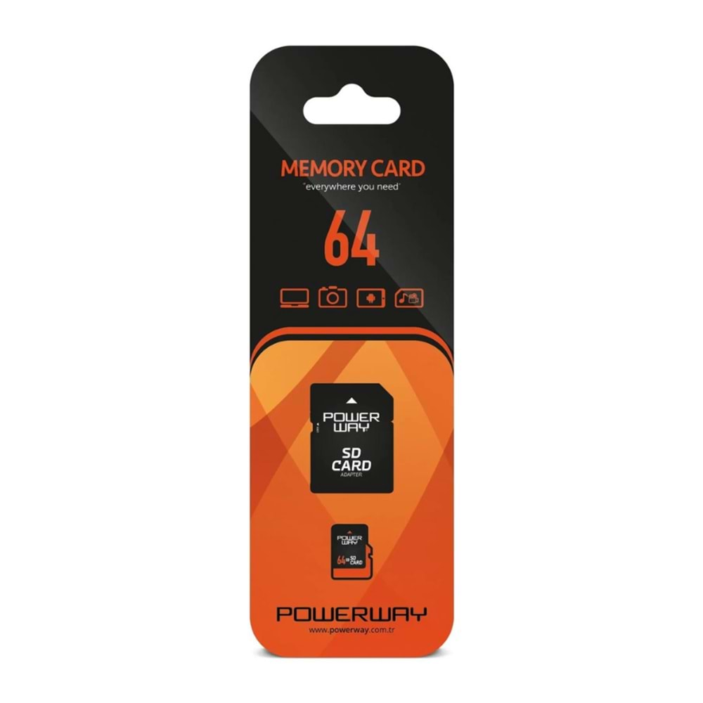 POWERWAY 64 GB MİKRO SD HAFIZA KARTI