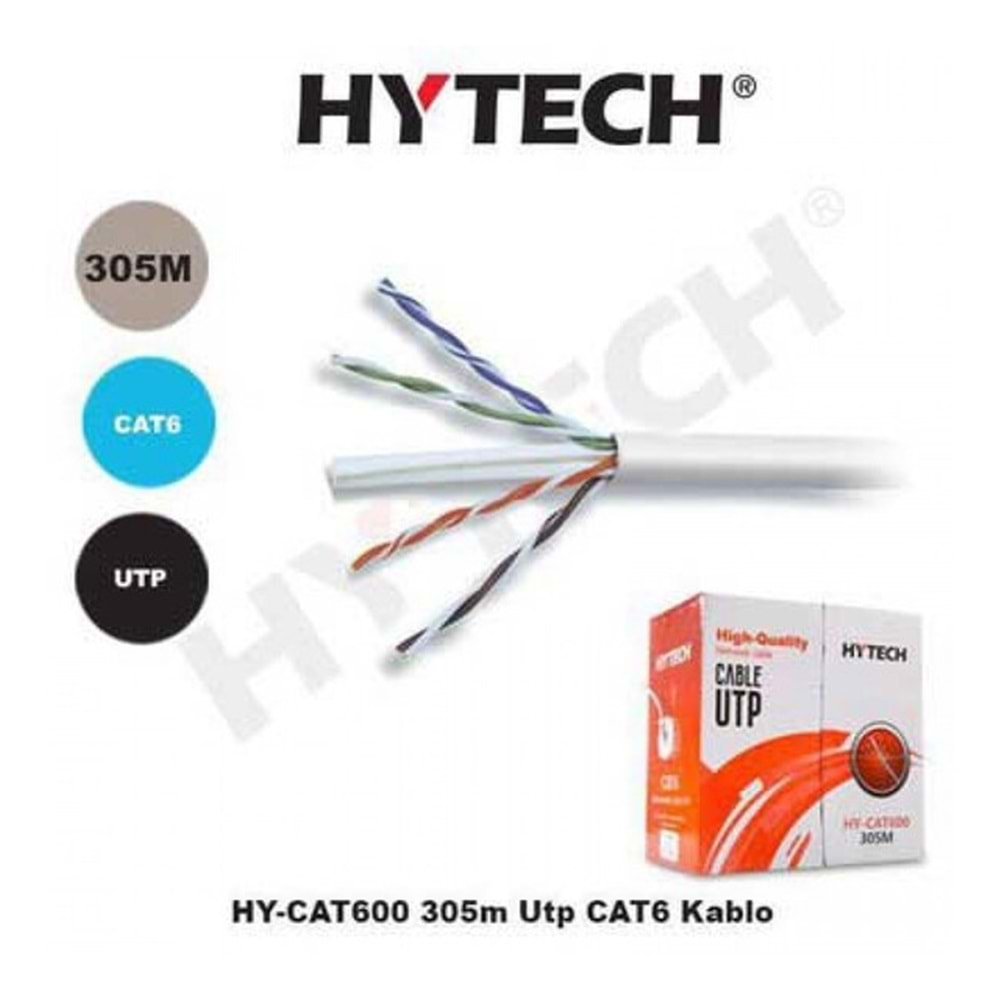 HYTECH 305mt GRİ UTP CAT6 KABLO HY-CAT600