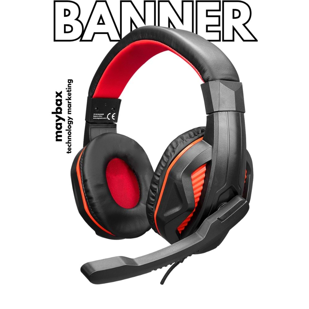 Hytech HY-G9 BANNER Siyah/kırmızı Gaming Oyuncu Mikrofonlu Kulaklık