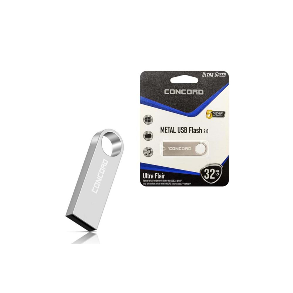 CONCORD C-U32 32 GB USB DÜZ 2,0 METAL FLASH BELLEK