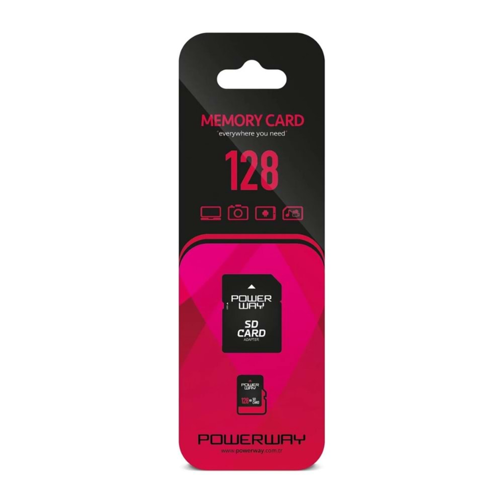 POWERWAY 128 GB MİCRO SDHC HAFIZA KARTI CLASS 10