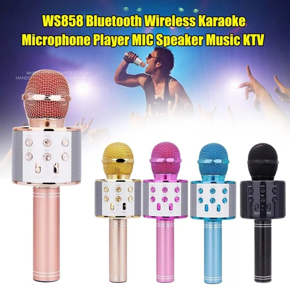 WS-858 KARAOKE BLUETOOTHT MİKROFON