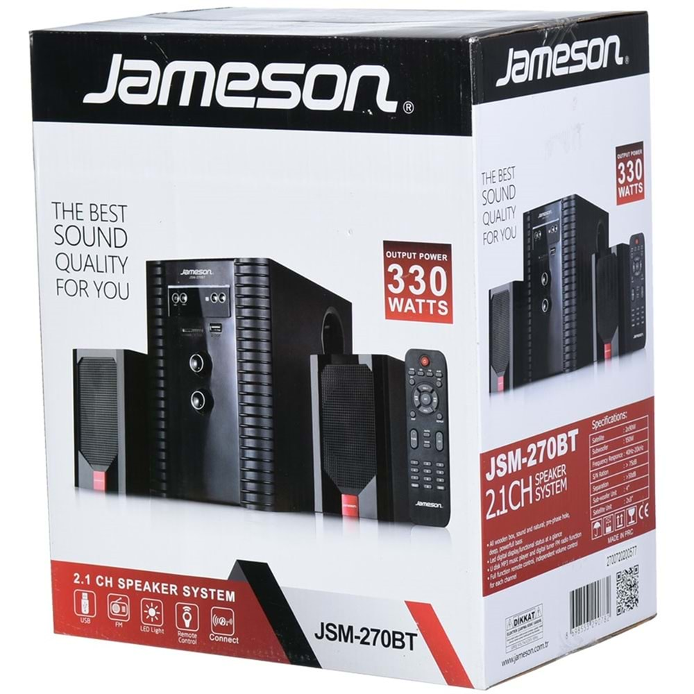 Jameson JSM-270BT 2+1 Bluetooth Fm/Usb/Sd Ses Sistemi