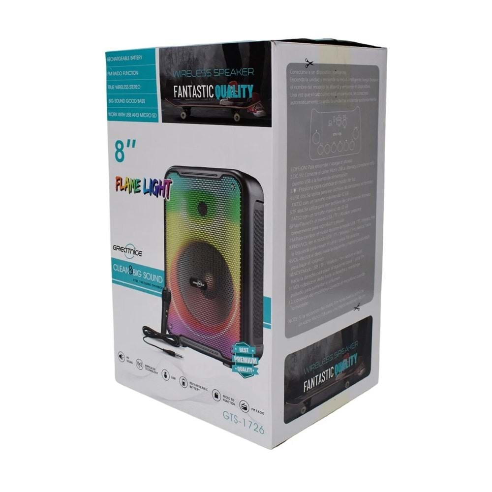 GTS-1726 BLUETOOTHT SPEAKER IŞIKLI