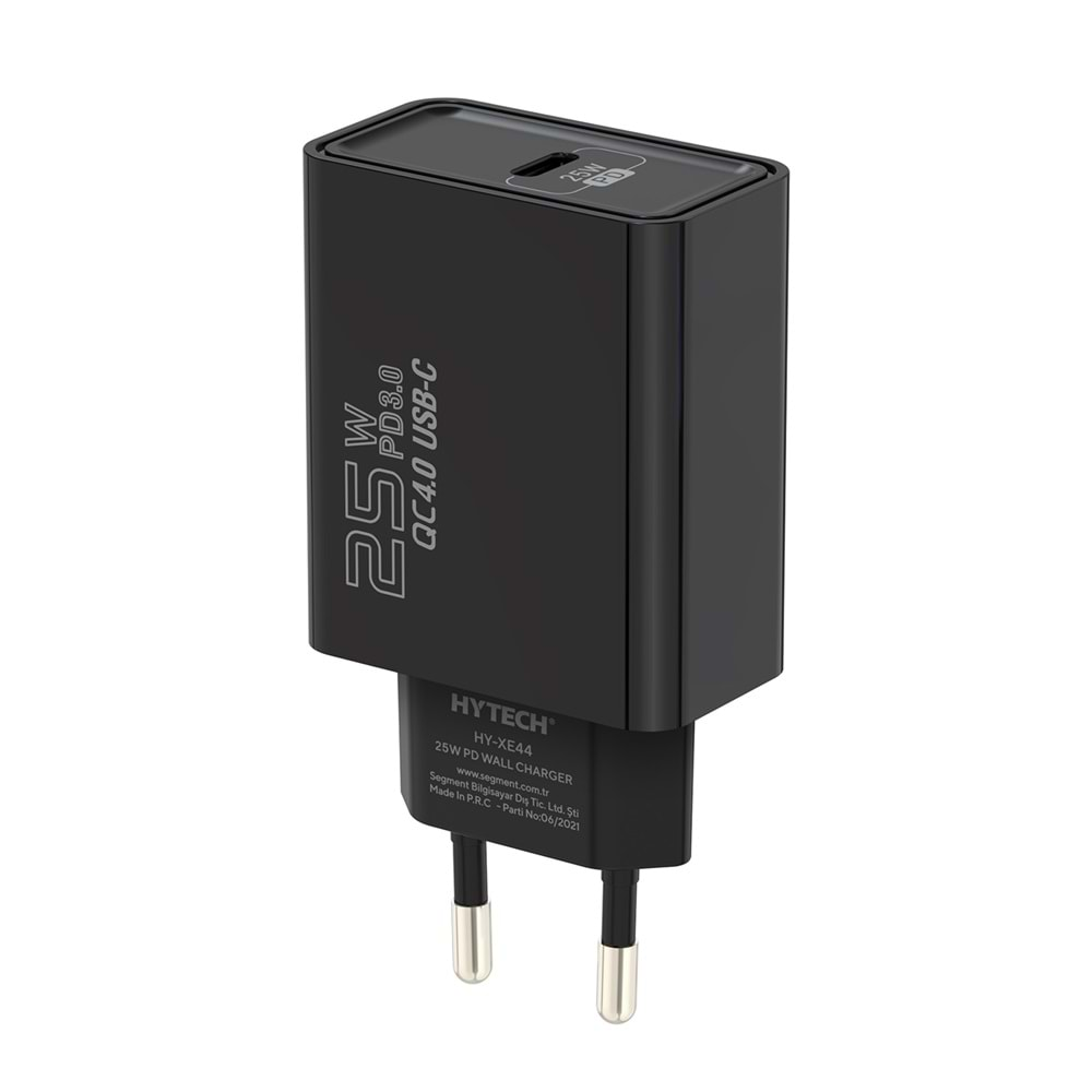 Hytech HY-XE44 25W Type USB-C PD3.0/Quick Charge QC4.0 Type-C Kablolu Şarj Adaptörü