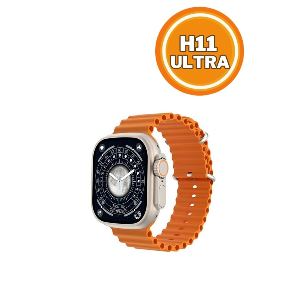 H11 ULTRA 49MM ÇİFT KORDON AKILLI SAAT