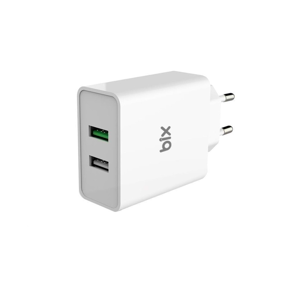 Bix BX-2U11 5V,3,1A/15,5W 2 Port Usb Hızlı Şarj Cihazı