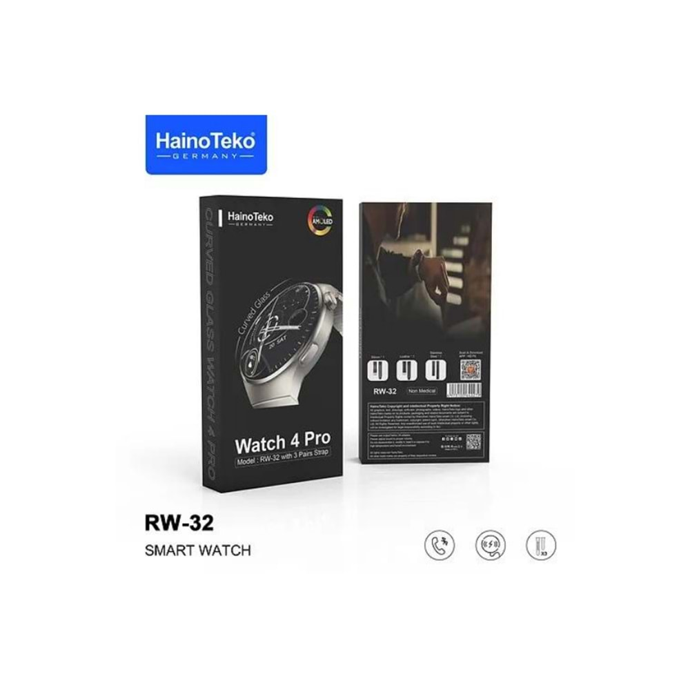 RW-32 HAİNO TEKO AMOLED WATCH4 PRO AKILLI SAAT