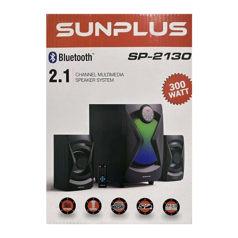 Sunplus SP-2130 2+1 Usb/SD/Fm Dest. Multimedia Bluetooth Spk