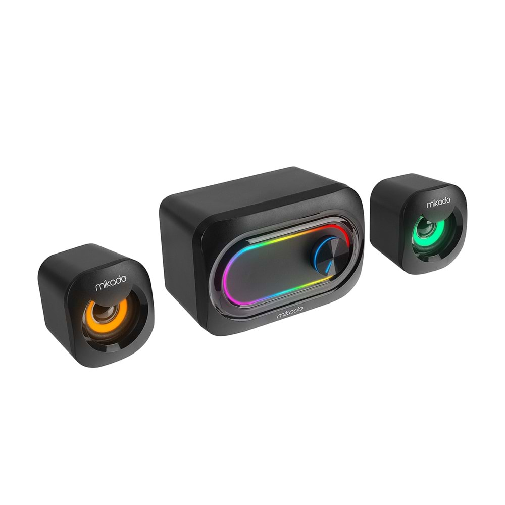 Mikado MD-511 5W+3Wx2 USB RGB Ledli 2,1 Gaming Speaker Hoparlör