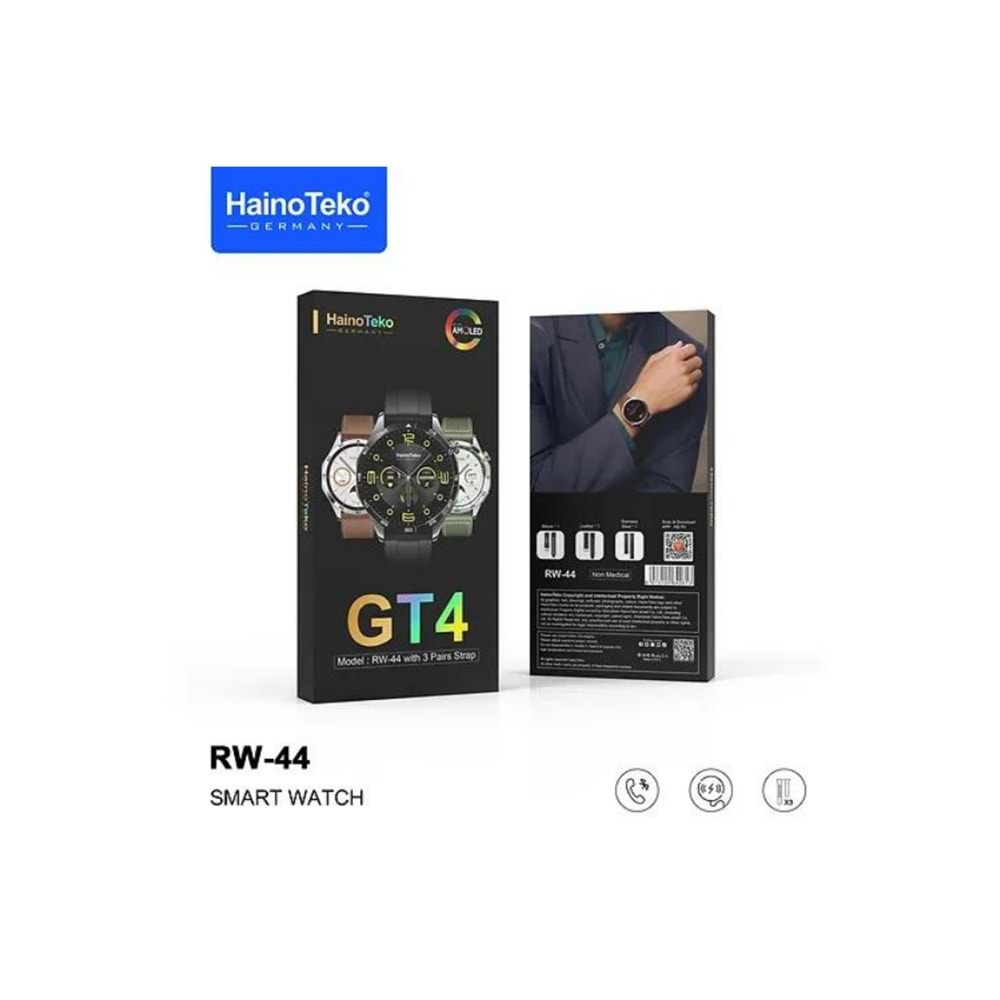 GT4 RW-44 HAINO TEKO AMOLED 3 KORDON AKILLI SAAT