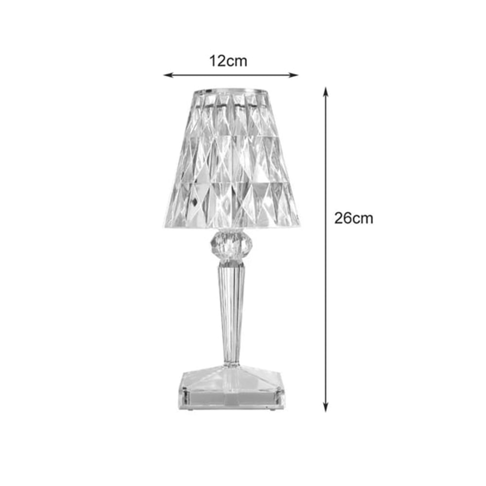 CRYSTAL RENKLİ LED MASA LAMBASI ŞAPKALI