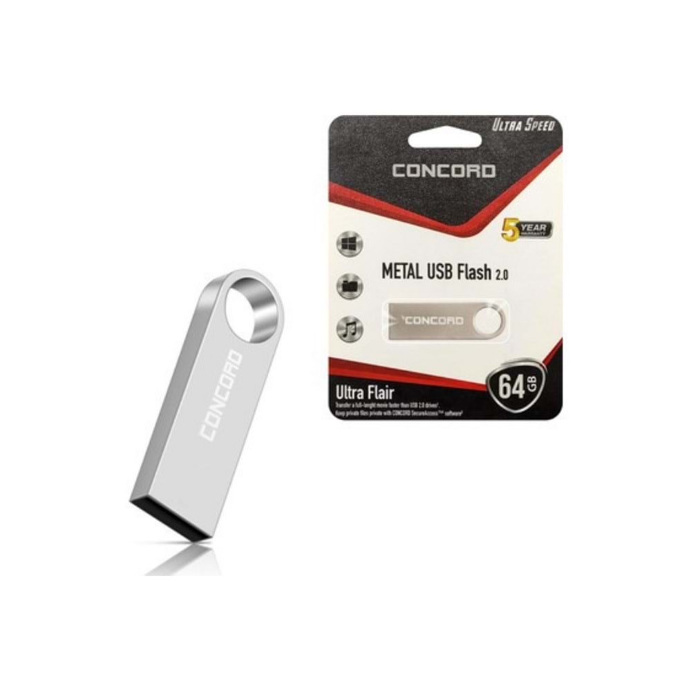 Concord C-U64 64 GB Usb 2.0 Metal Ultra Flair Flash Bellek