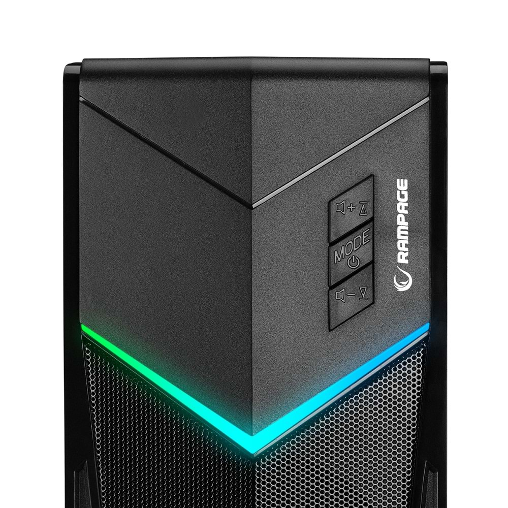 Rampage RMS-X7 SPECTRA Bluetooth FMLi RGB Işıklı Multimedia Gaming Oyuncu 2.0 Speaker