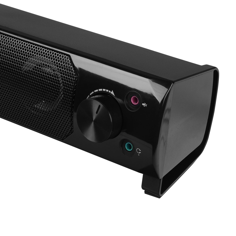 Mikado MD-S102 2.0 3Wx2CH RGB Ledli Siyah USB Sound Bar Speaker Hoparlör