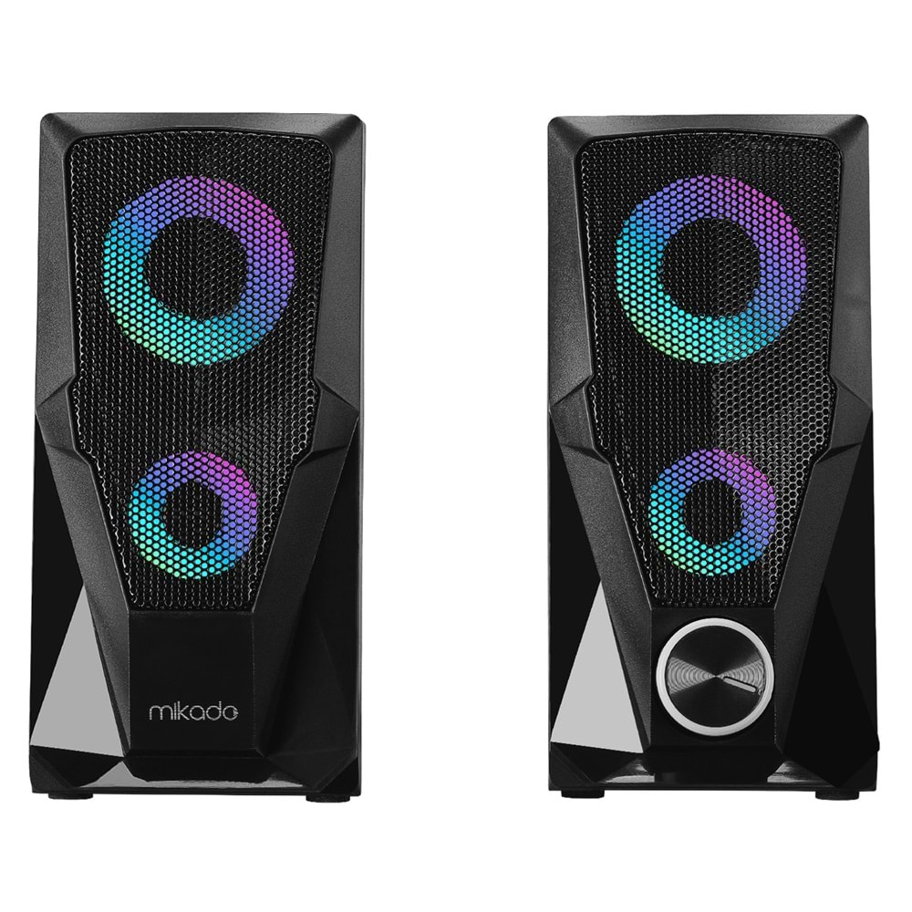 Mikado MD-336 2.0 6 Watt RGB Ledli Siyah Multimedia USB Speaker Hoparlör