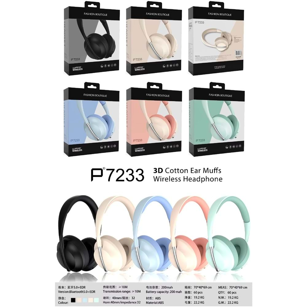 FASHION BOUYIQUE P 7233 BLUETOOTHT KULAKLIK