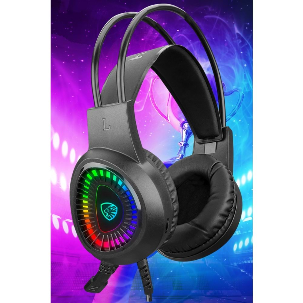 Hytech HY-G3 EAGLE Siyah 7.1 Usb Surround RGB Ledli Gaming Oyuncu Mikrofonlu Kulaklık