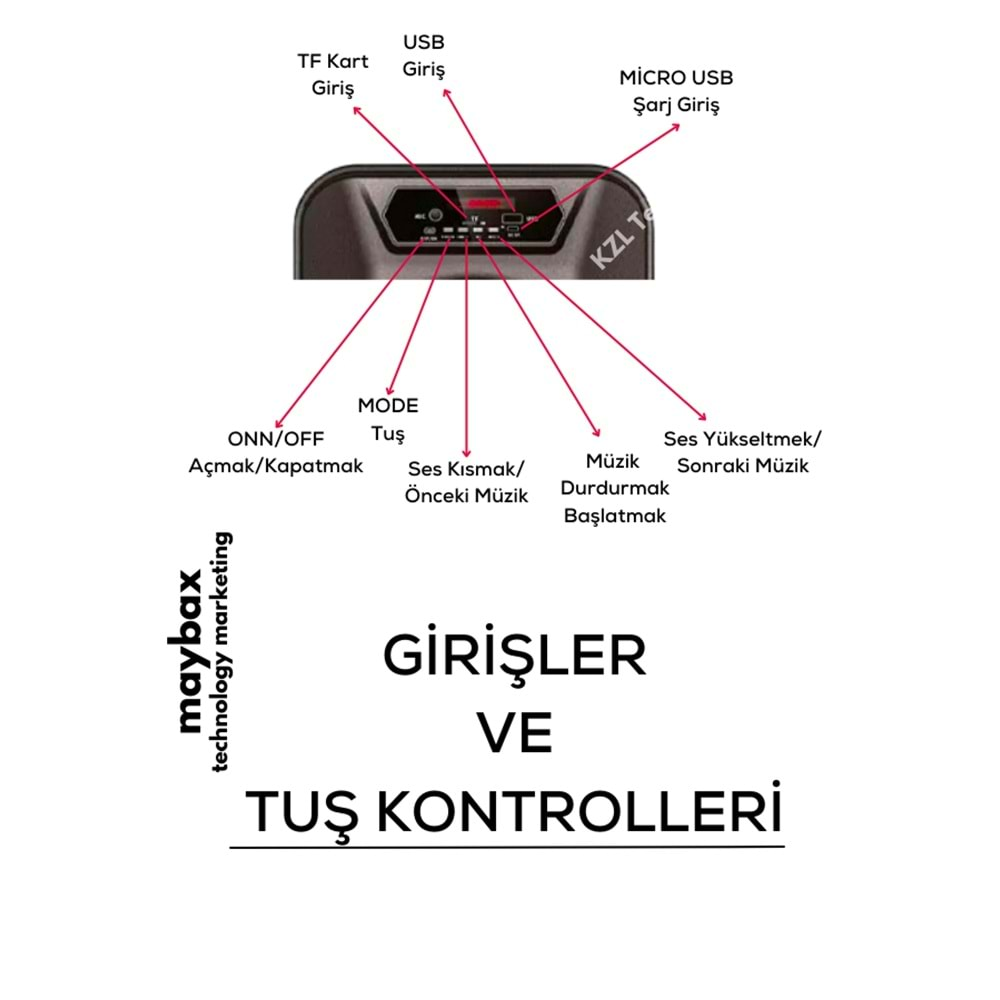 GTS-1702 IŞIKLI BLUETOOTH SES SİSTEMİ