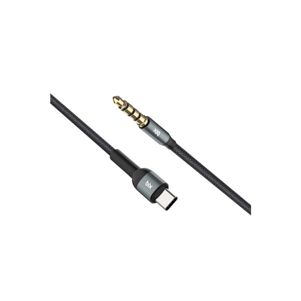 Bix BXAU1C Type-C 3.5mm Aux Hi-Fi 1mt Ses Kablosu