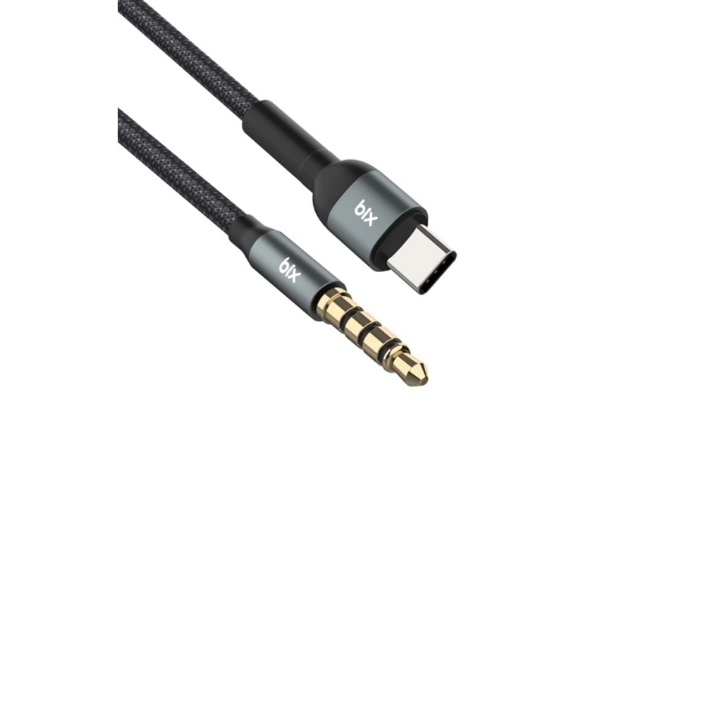 Bix BXAU1C Type-C 3.5mm Aux Hi-Fi 1mt Ses Kablosu