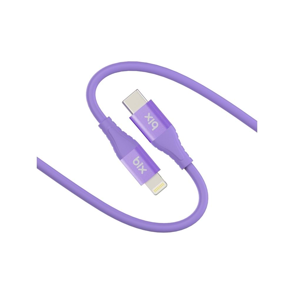Bix BXSC1CL 60W 1,2mt Type-C den Lightning e Ultra Yumuşak Silikonlu Kablo