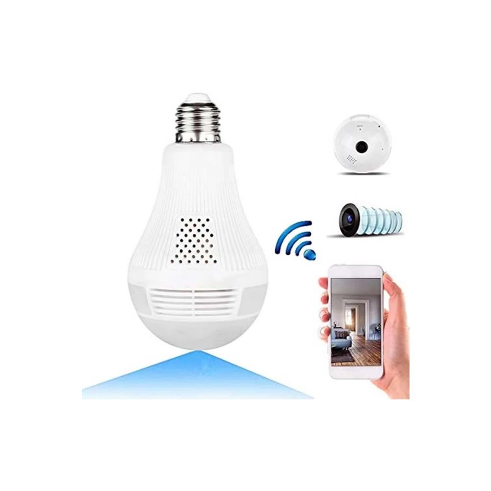 VR CAM VR-V9-X DUY GİRİŞLİ LED AMPÜL HD WI-Fİ KAMERA