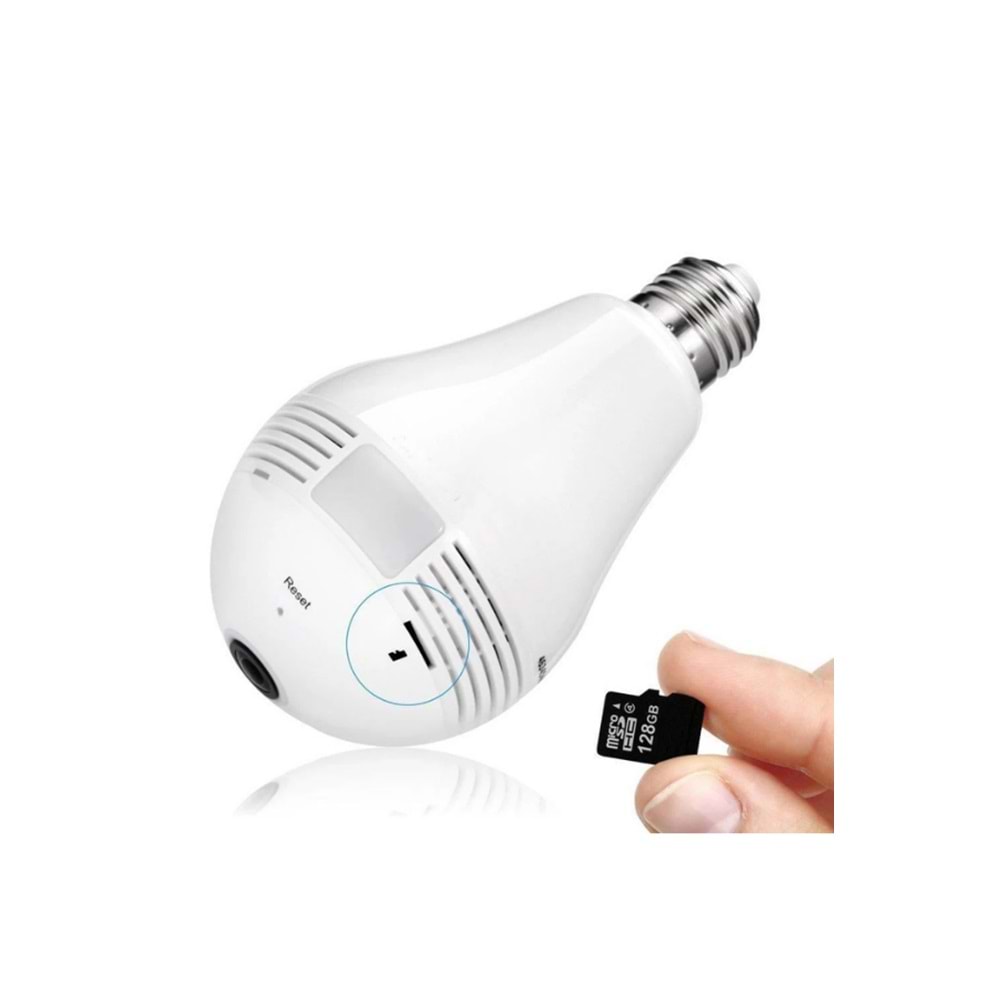 VR CAM VR-V9-X DUY GİRİŞLİ LED AMPÜL HD WI-Fİ KAMERA