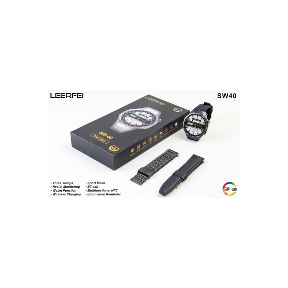 LEERFEİ SW-40 AMOLED 3 KORDONLU AKILLI SAAT