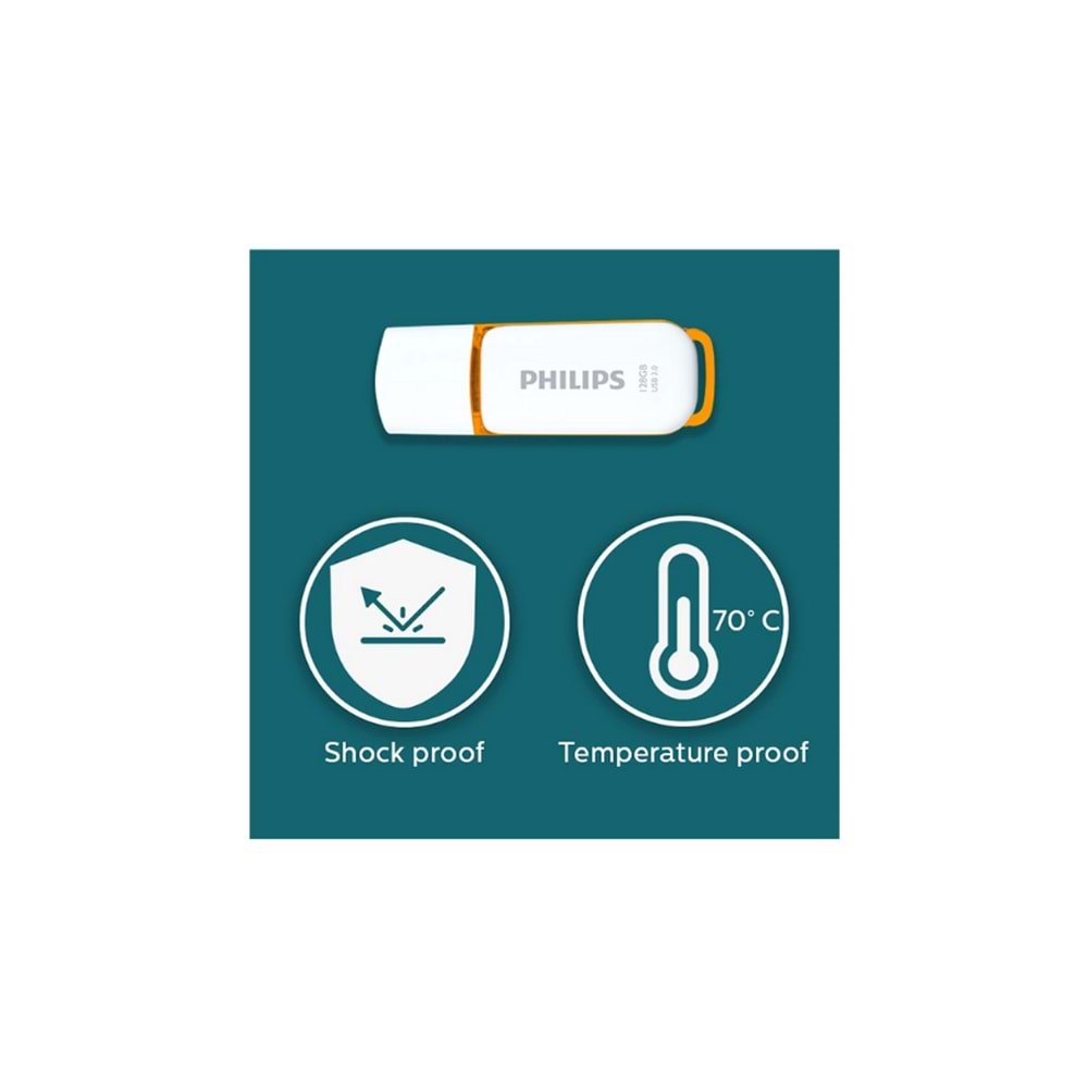 Philips 3.0 128 GB USB FLASH BELLEK Snow Edition Orange FM12FD75B