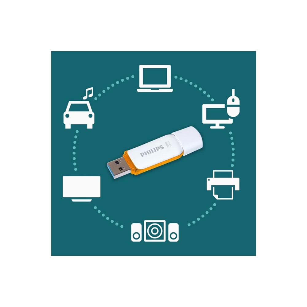 Philips 3.0 128 GB USB FLASH BELLEK Snow Edition Orange FM12FD75B