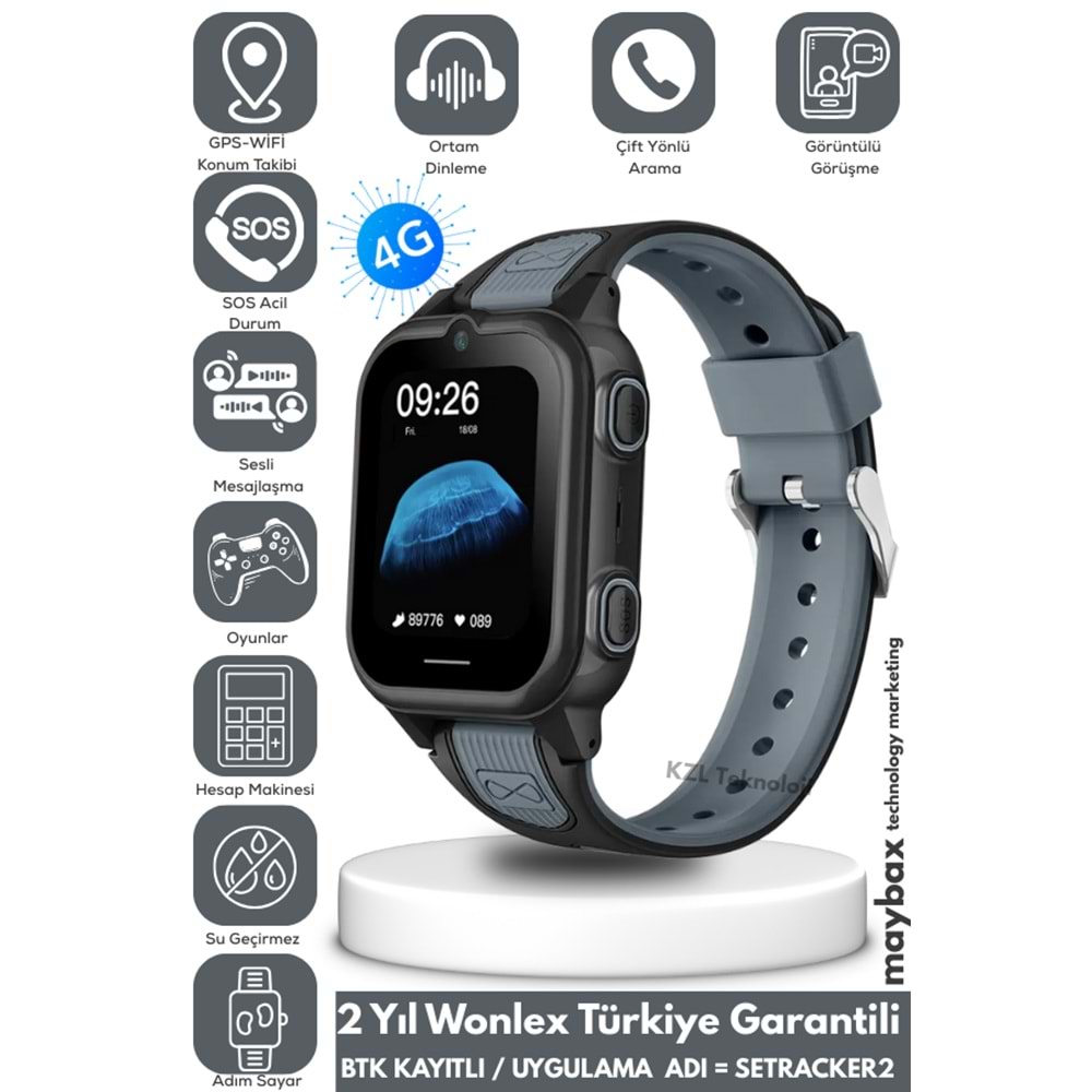 WONLEX GW400S SİM KARTLI 4G GPRS ÇOCUK AKILLI SAATİ