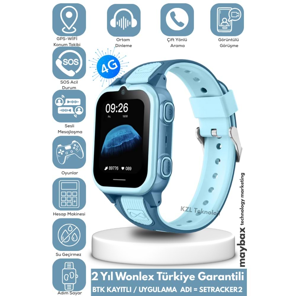 WONLEX GW400S SİM KARTLI 4G GPRS ÇOCUK AKILLI SAATİ