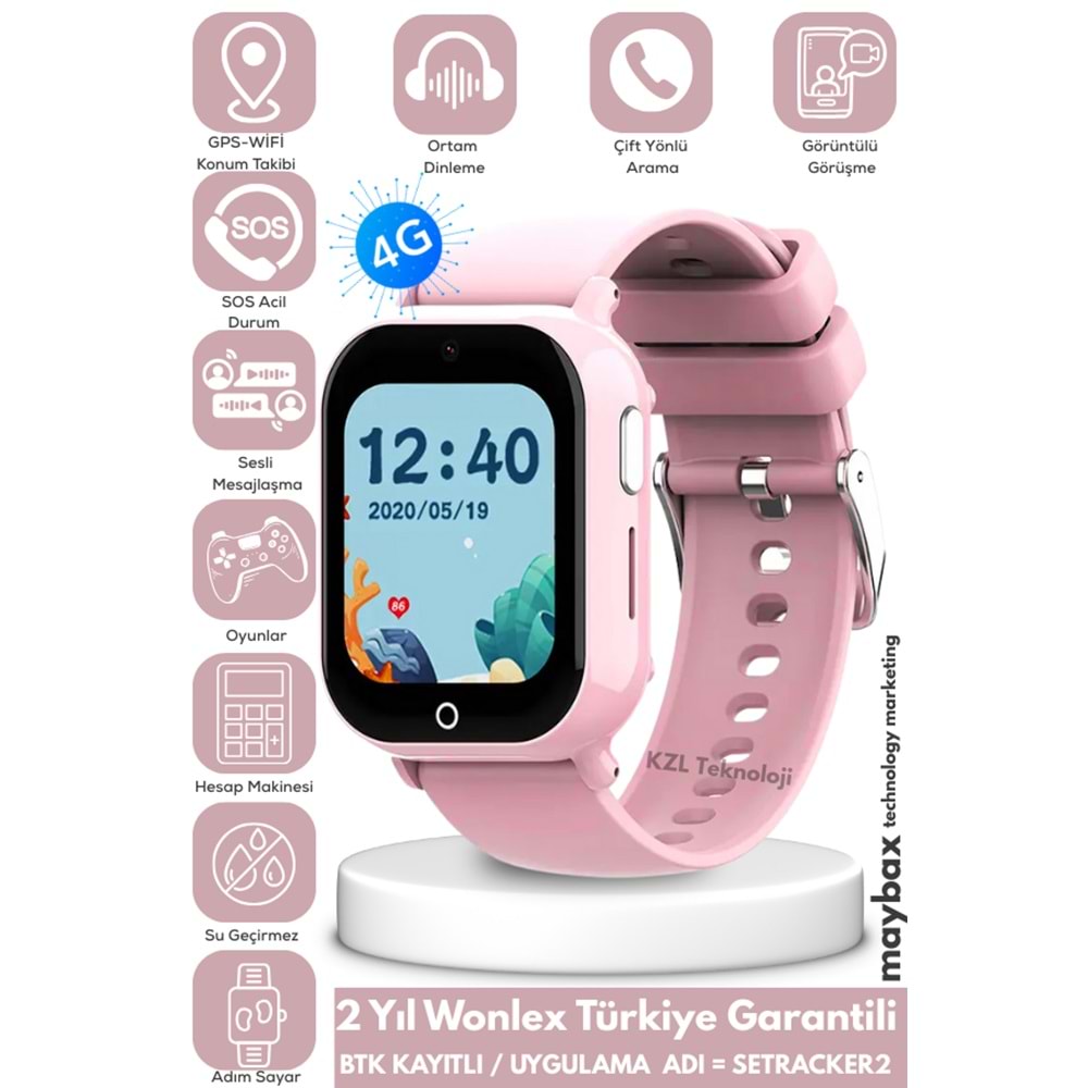 WONLEX KT01 SİM KARTLI 4G GPRS ÇOCUK AKILLI SAATİ