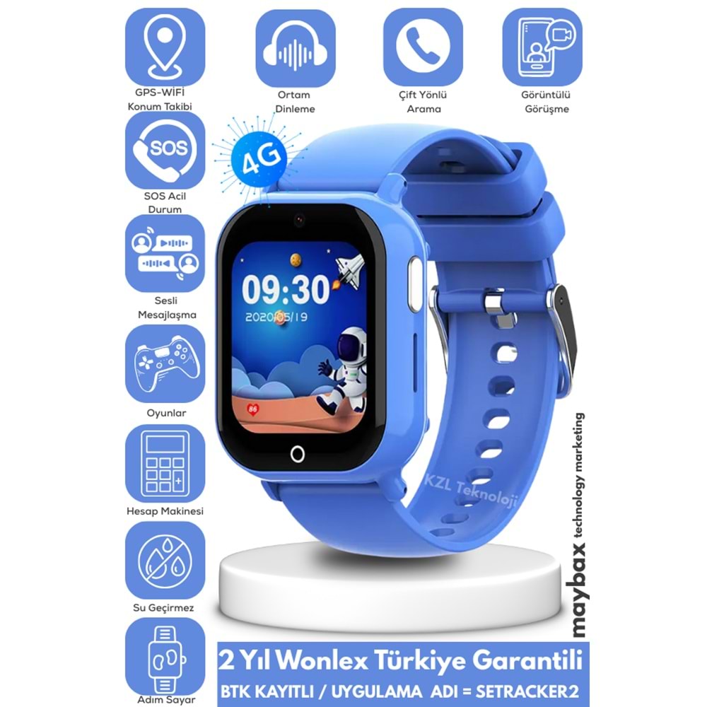 WONLEX KT01 SİM KARTLI 4G GPRS ÇOCUK AKILLI SAATİ