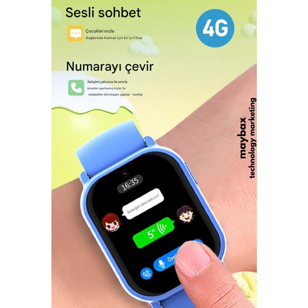 WONLEX KT01 SİM KARTLI 4G GPRS ÇOCUK AKILLI SAATİ