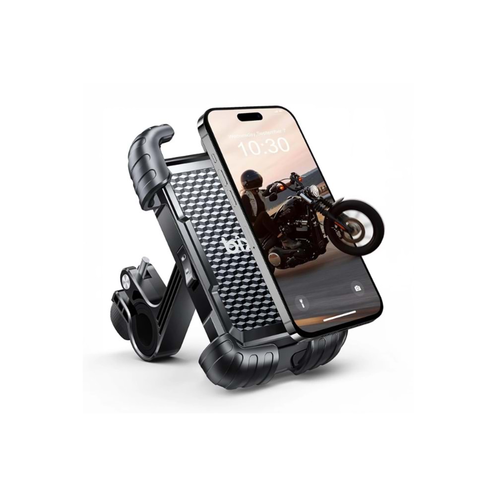 Bix BPH02 360° Derece Ayarlanabilen Gidon Bağlantılı Bisiklet Motosiklet için ABS 4-7.8¨ inç Telefon Tutucu