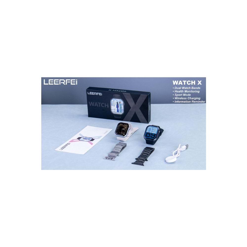 LF-WATCHX SİYAH KUTU AMOLED AKILLI SAAT