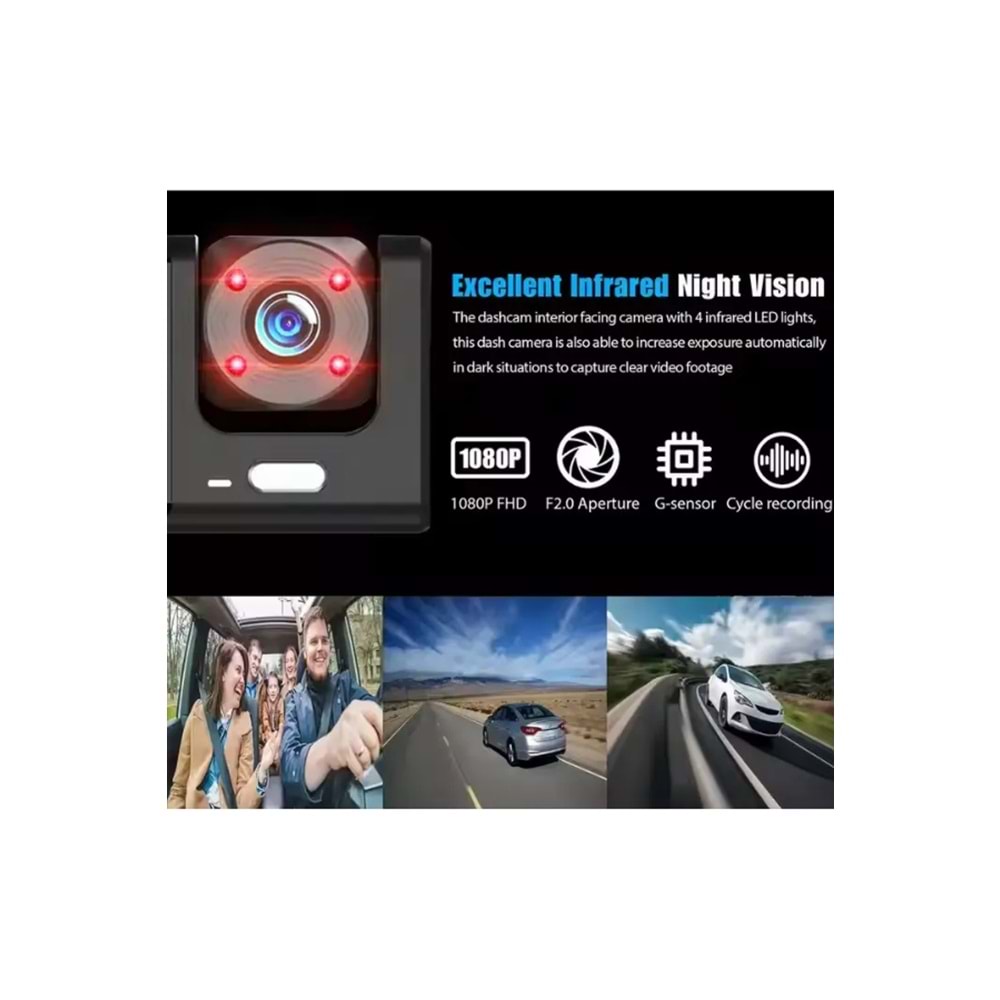 C309 ARAÇ İÇİ DİKİZ GPRS DASHCAM Wİ-Fİ ARABA KAMERASI