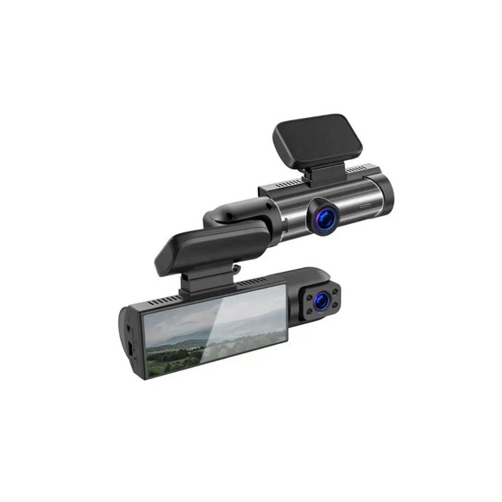 M8 1296P ÇİFT LENS ARAÇ İÇİ DİKİZ GPRS DASHCAM Wİ-Fİ ARABA KAMERASI