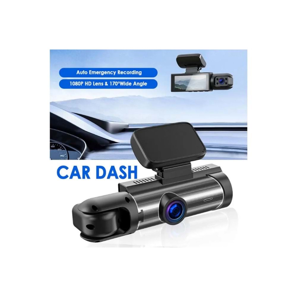 M8 1296P ÇİFT LENS ARAÇ İÇİ DİKİZ GPRS DASHCAM Wİ-Fİ ARABA KAMERASI