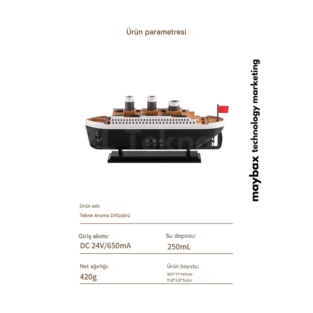 LF-299 TİTANİK GEMİ BUHARLI HAVA NEMLENDİRİCİ