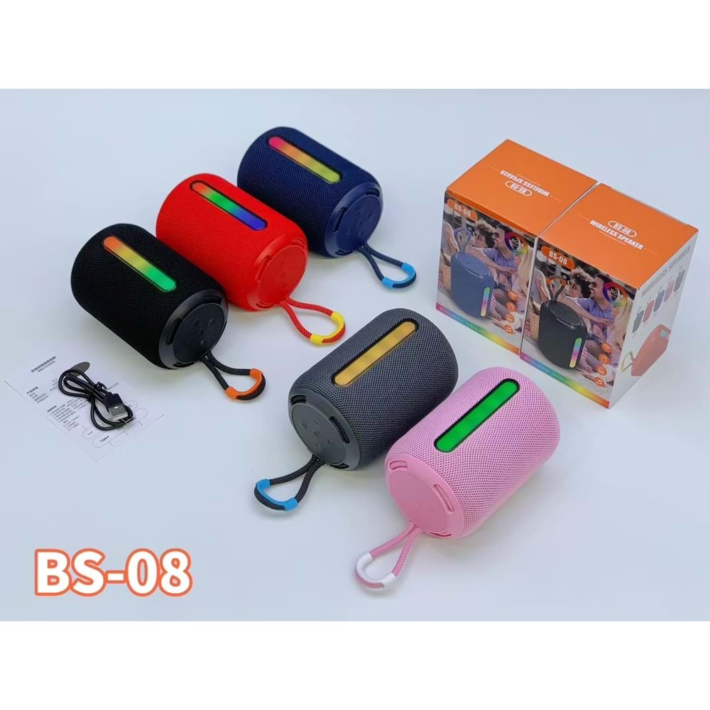 BS-08 IŞIKLI BLUETOOTH SPEAKER