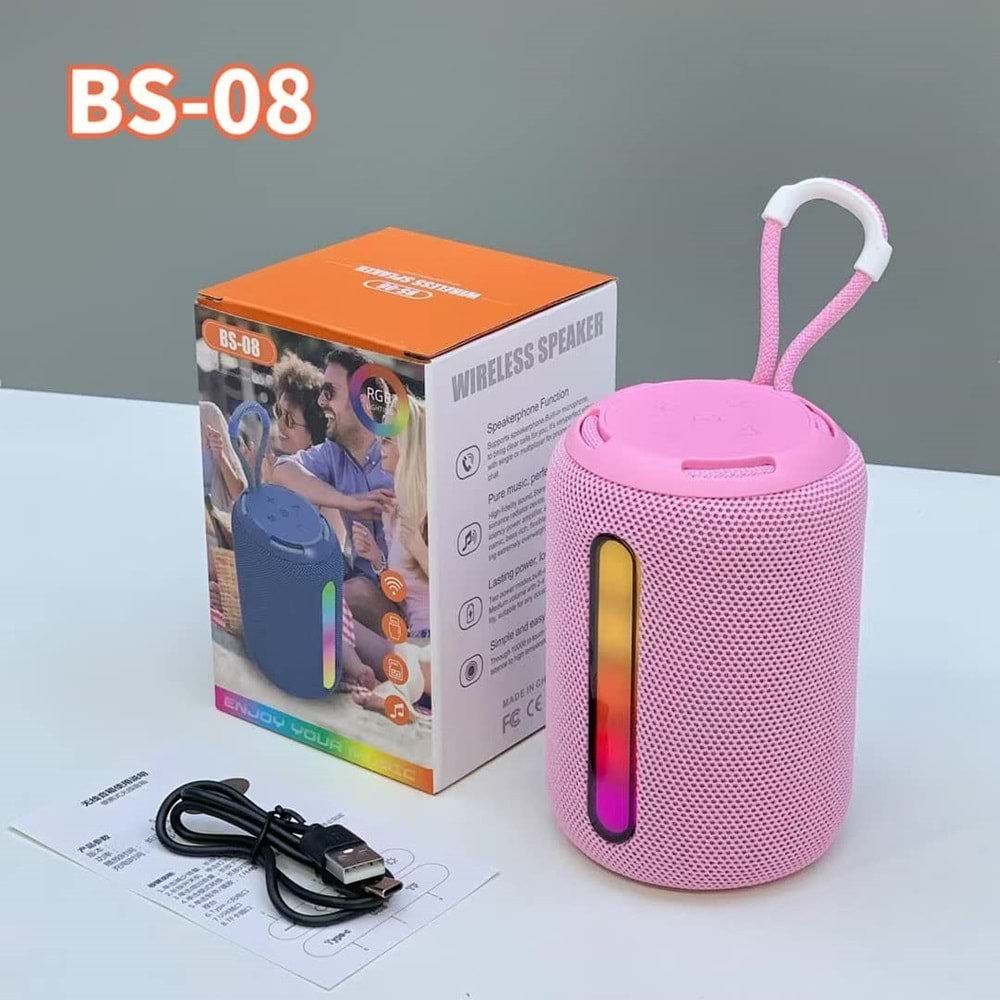 BS-08 IŞIKLI BLUETOOTH SPEAKER
