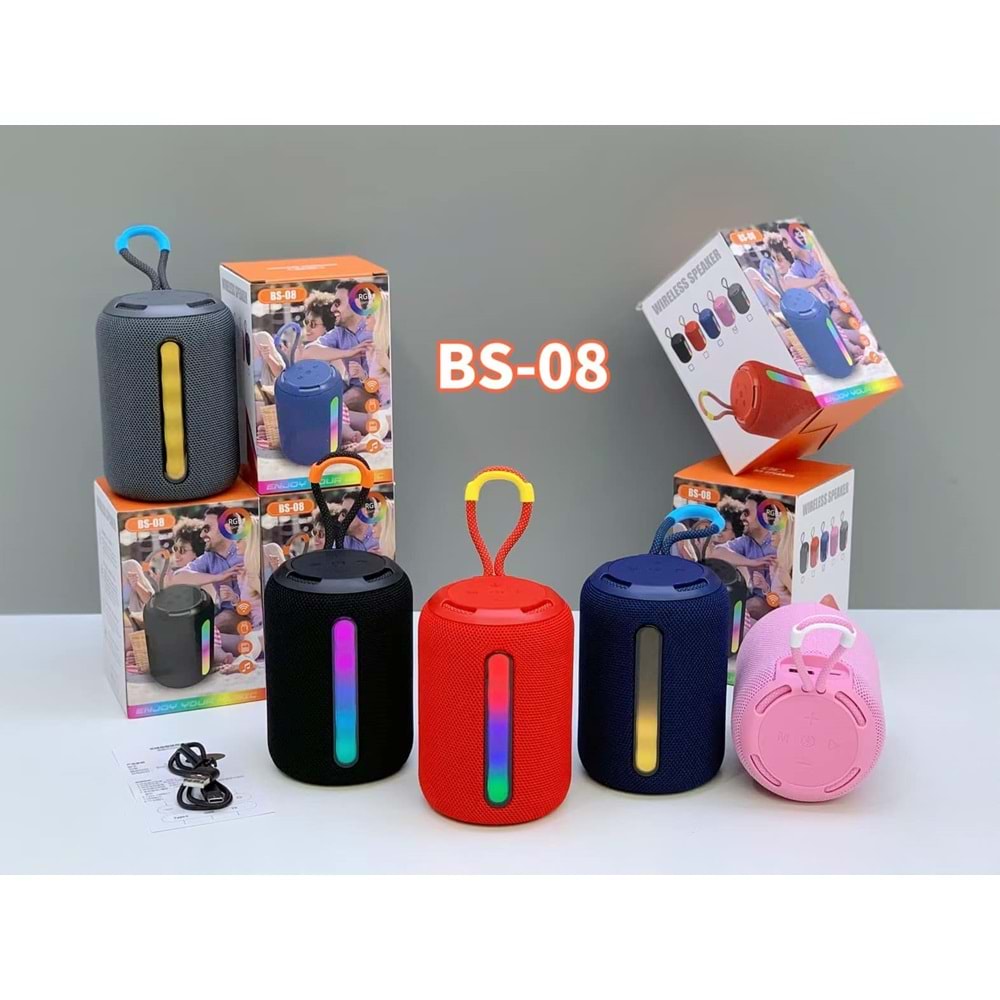 BS-08 IŞIKLI BLUETOOTH SPEAKER