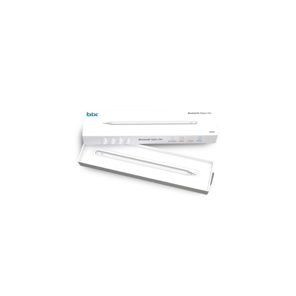 Bix SP01 Bluetooth Stylus Pen Manyetik/Eğim Sensörlü Avuç İçi Red Destekli iPad Çizim & Tasarım Tablet Kalemi