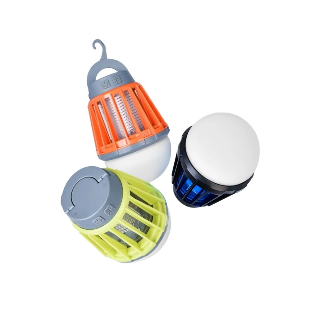 Bix KL01 Açık ve Kapalı Alanlar için Şarj Edilebilir Sivrisinek Kovucu Kamp Lambası, Ultraviyole LED Elektronik Zapper, Taşınabilir Fenerli, IPX6 Su Geçirmez Böcek Kovucu