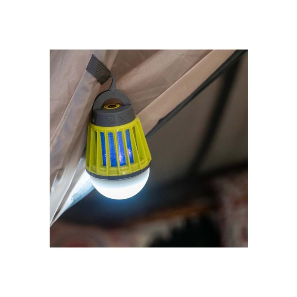 Bix KL01 Açık ve Kapalı Alanlar için Şarj Edilebilir Sivrisinek Kovucu Kamp Lambası, Ultraviyole LED Elektronik Zapper, Taşınabilir Fenerli, IPX6 Su Geçirmez Böcek Kovucu