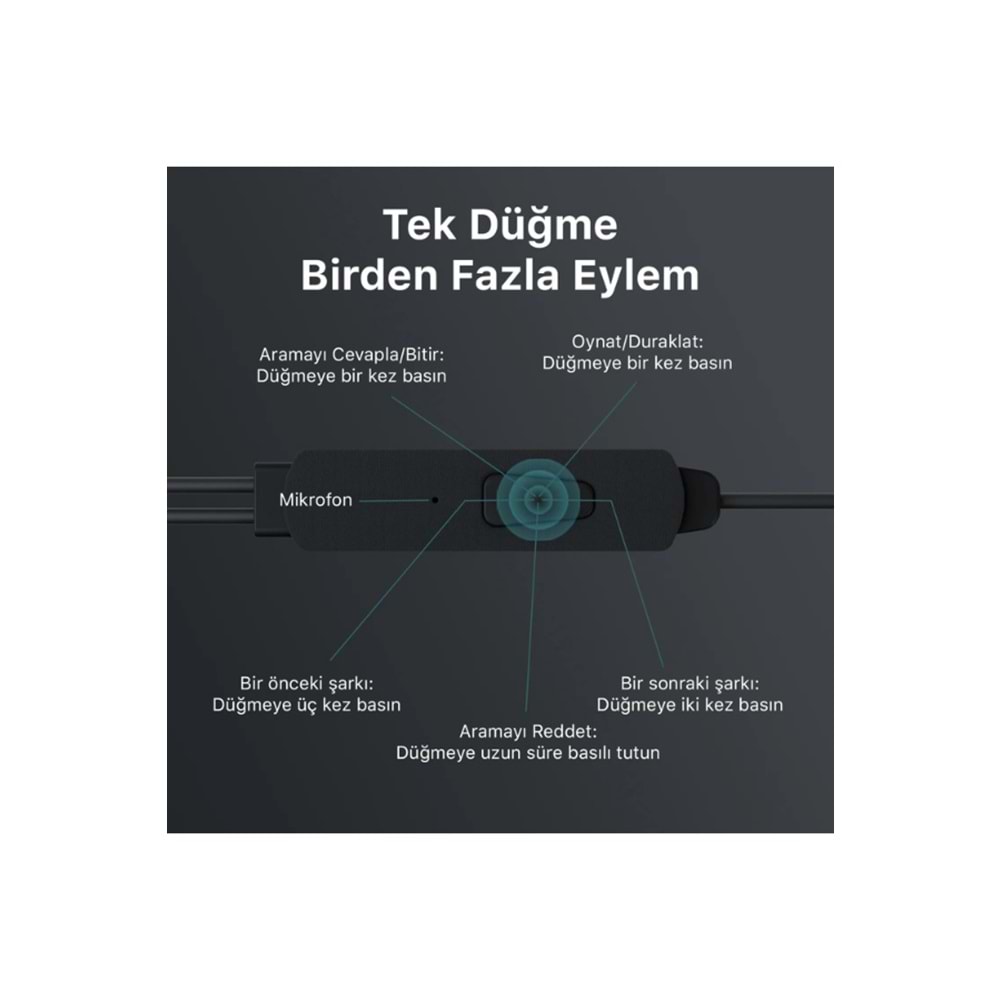 Bix HF01A 14mm Extra Bass Özellikli Mikrofonlu 3.5mm AUX Kulak içi Kulaklık Siyah/Beyaz